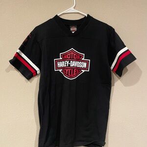 Harley-Davidson Black and Red Short Sleeve Tee
